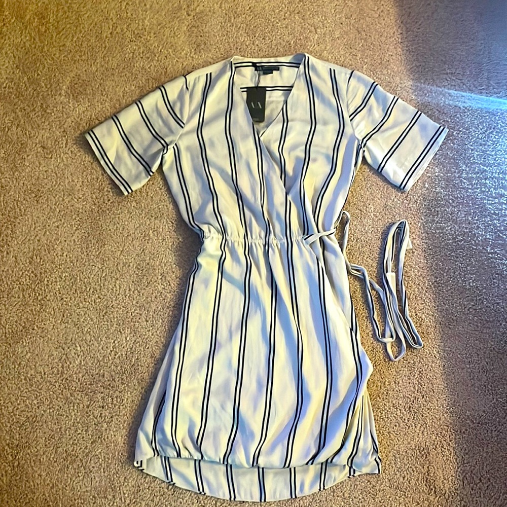 Armani Exchange Women’s Striped Wrap Dress Size Medium